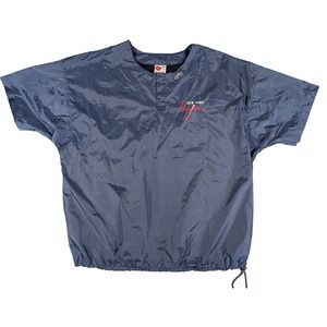 Rawlings New York Yankees Men's Batting Cage Jacket Navy Blue Short Sleeve XL